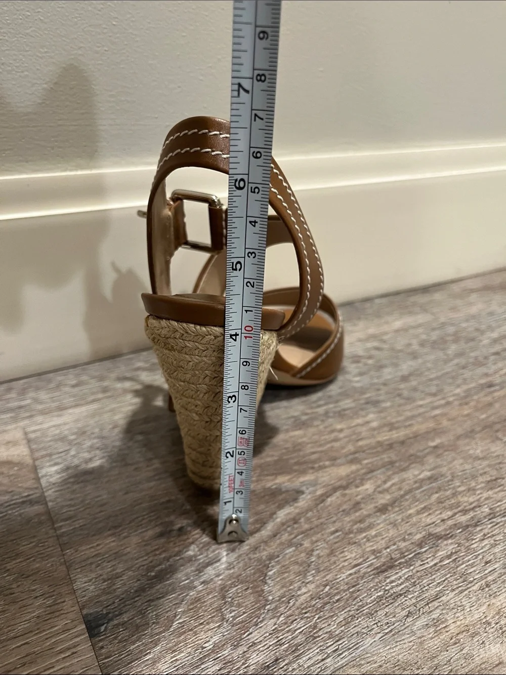 Michael Kors Tan Leather Ankle-Strap Sandals - Picture 8 of 8